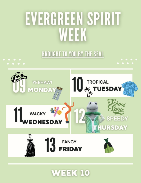 Evergreen Spirit Week Flyer